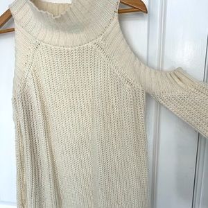 White Cold Shoulder sweater Size S